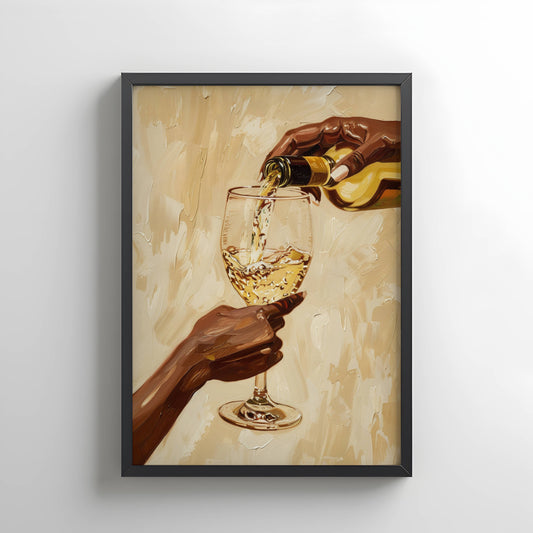 Hand Pouring Champagne