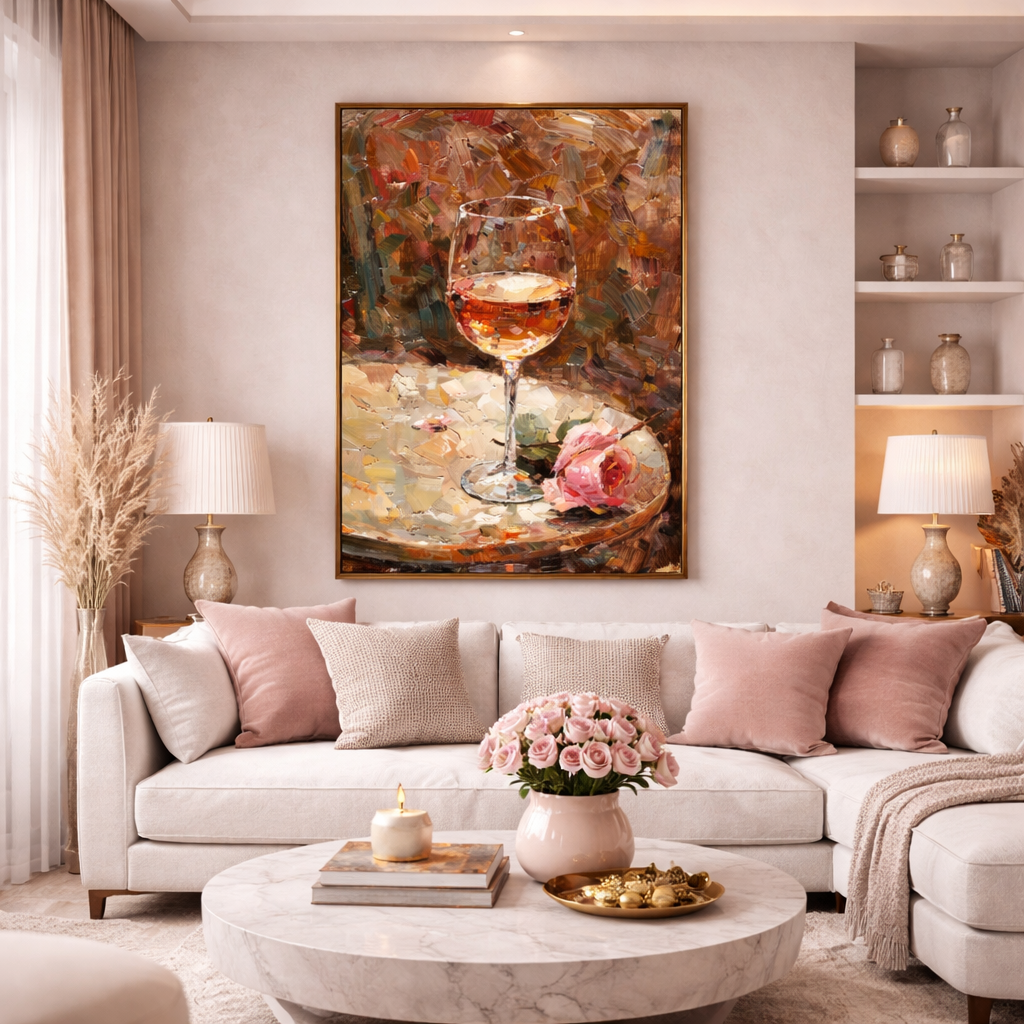 Glass on Table Wall Art